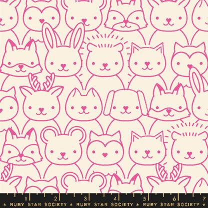 Woodland Park Sup Animals in Raspberry RS-1082-13