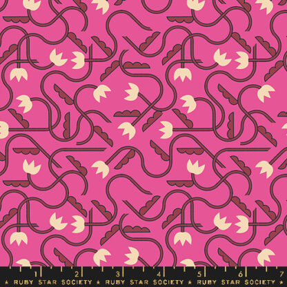 Woodland Park That One Flower Print in Raspberry RS-1086-14