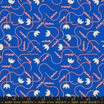 Woodland Park That One Flower Print in Blue Ribbon RS-1086-15