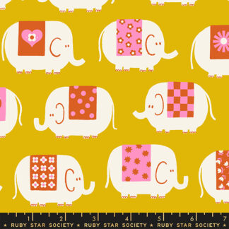 Picture Book Elephants in Goldenrod RS-3069-11