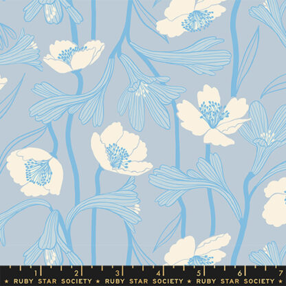 Water Water Flowers in Water Blue RS-5133-12