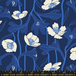 Water Water Flowers in Navy RS-5133-14