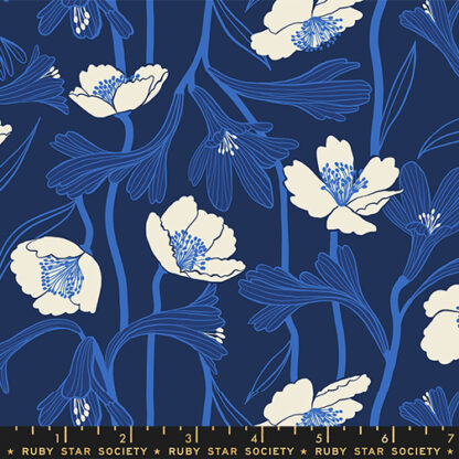 Water Water Flowers in Navy RS-5133-14