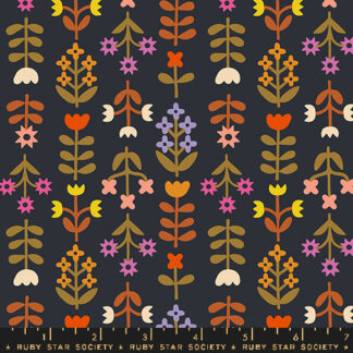 Favorite Flowers Meadow in Soft Black RS-5147-14