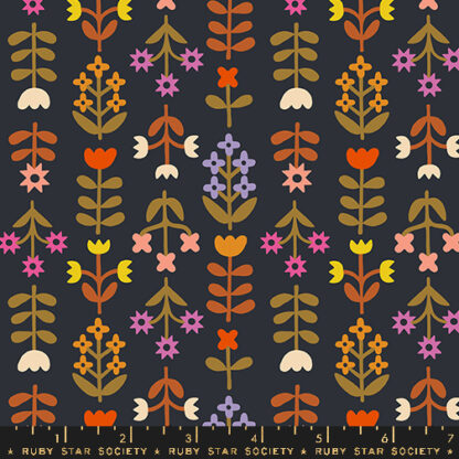 Favorite Flowers Meadow in Soft Black RS-5147-14