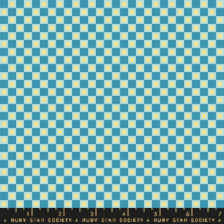 Animal Animal Flower Check in Vintage Blue RS-5169-15