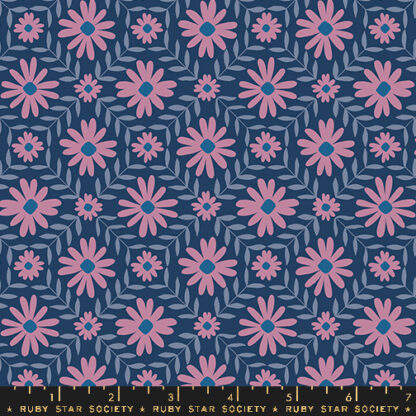Endpaper Floral Endpaper in Bluebell RS-6044-17