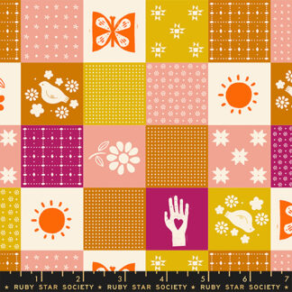 Sugar Maple Songbird Patchwork in Melon RS-4089-14