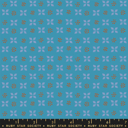 Sugar Maple Block Print in Vintage Blue RS-4092-17