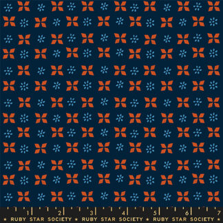 Sugar Maple Block Print in Navy RS-4092-19