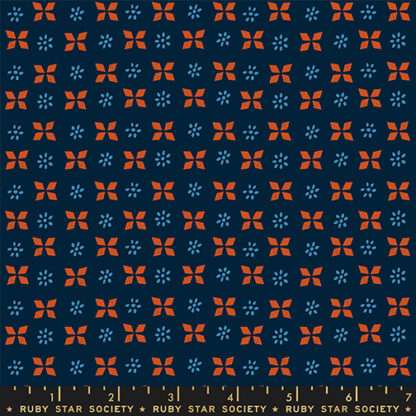 Sugar Maple Block Print in Navy RS-4092-19