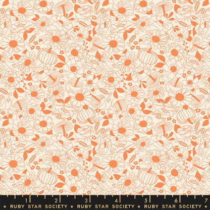 Tiny Frights Halloween Floral in Pumpkin RS-5117-12