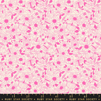 Tiny Frights Halloween Floral in Neon Pink RS-5117-13
