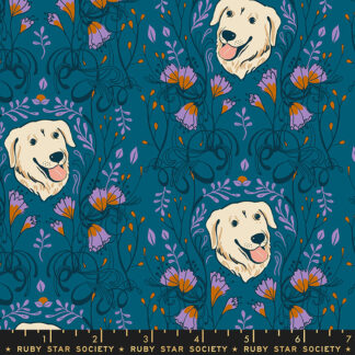 Dog Park Golden Garden in Teal RS-2093-12