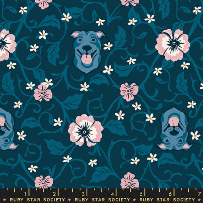 Dog Park Pitbull in Teal Navy RS-2095-14