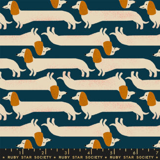 Dog Park Long Dog in Teal Navy RS-2096-13