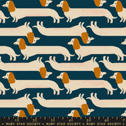 Dog Park Long Dog in Teal Navy RS-2096-13