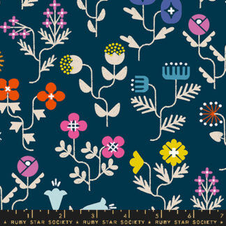 Salutations Forget Me Not Canvas in Navy RS-1098-19L