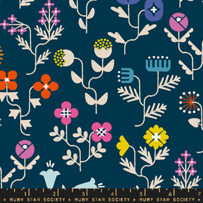 Salutations Forget Me Not Canvas in Navy RS-1098-19L