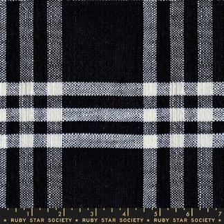 Mystic Fable Warp and Weft Horizon Plaid Chore Coat in Black RS-4162-12